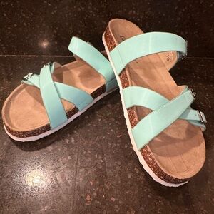Cute teal sandals.  Like new.
